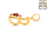 Garnet & White Topaz Alphabet B Pendant GAR-RDA-2.