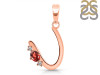 Garnet & White Topaz Alphabet U Pendant GAR-RDA-21.