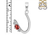 Garnet & White Topaz Alphabet U Pendant GAR-RDA-21.