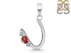 Garnet & White Topaz Alphabet U Pendant GAR-RDA-21.