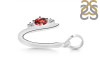 Garnet & White Topaz Alphabet U Pendant GAR-RDA-21.