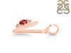 Garnet & White Topaz Alphabet V Pendant GAR-RDA-22.