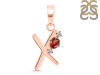 Garnet & White Topaz Alphabet X Pendant GAR-RDA-24.