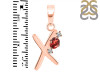 Garnet & White Topaz Alphabet X Pendant GAR-RDA-24.