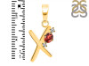 Garnet & White Topaz Alphabet X Pendant GAR-RDA-24.