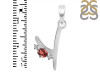Garnet & White Topaz Alphabet Y Pendant GAR-RDA-25.