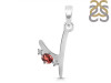 Garnet & White Topaz Alphabet Y Pendant GAR-RDA-25.