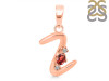 Garnet & White Topaz Alphabet Z Pendant GAR-RDA-26.