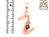 Garnet & White Topaz Alphabet Z Pendant GAR-RDA-26.