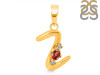 Garnet & White Topaz Alphabet Z Pendant GAR-RDA-26.