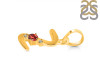 Garnet & White Topaz Alphabet Z Pendant GAR-RDA-26.