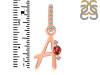 Garnet & White Topaz Alphabet A Pendant GAR-RDA-27.