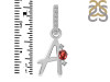 Garnet & White Topaz Alphabet A Pendant GAR-RDA-27.