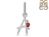 Garnet & White Topaz Alphabet A Pendant GAR-RDA-27.