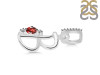 Garnet & White Topaz Alphabet B Pendant GAR-RDA-28.