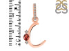 Garnet & White Topaz Alphabet C Pendant GAR-RDA-29.