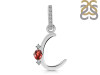 Garnet & White Topaz Alphabet C Pendant GAR-RDA-29.