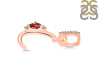 Garnet & White Topaz Alphabet C Pendant GAR-RDA-29.