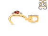 Garnet & White Topaz Alphabet C Pendant GAR-RDA-29.
