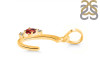 Garnet & White Topaz Alphabet C Pendant GAR-RDA-3.