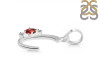 Garnet & White Topaz Alphabet C Pendant GAR-RDA-3.