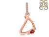 Garnet & White Topaz Alphabet D Pendant GAR-RDA-30.