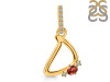 Garnet & White Topaz Alphabet D Pendant GAR-RDA-30.