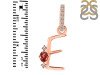 Garnet & White Topaz Alphabet E Pendant GAR-RDA-31.