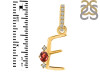 Garnet & White Topaz Alphabet E Pendant GAR-RDA-31.