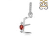 Garnet & White Topaz Alphabet E Pendant GAR-RDA-31.