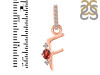 Garnet & White Topaz Alphabet F Pendant GAR-RDA-32.