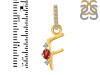 Garnet & White Topaz Alphabet F Pendant GAR-RDA-32.