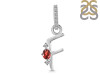 Garnet & White Topaz Alphabet F Pendant GAR-RDA-32.