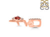Garnet & White Topaz Alphabet F Pendant GAR-RDA-32.