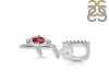 Garnet & White Topaz Alphabet F Pendant GAR-RDA-32.