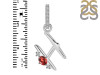 Garnet & White Topaz Alphabet H Pendant GAR-RDA-34.