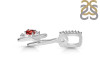 Garnet & White Topaz Alphabet H Pendant GAR-RDA-34.