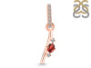 Garnet & White Topaz Alphabet I Pendant GAR-RDA-35.