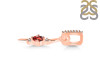 Garnet & White Topaz Alphabet I Pendant GAR-RDA-35.