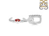 Garnet & White Topaz Alphabet J Pendant GAR-RDA-36.