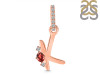Garnet & White Topaz Alphabet K Pendant GAR-RDA-37.