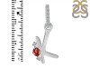 Garnet & White Topaz Alphabet K Pendant GAR-RDA-37.