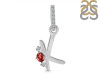 Garnet & White Topaz Alphabet K Pendant GAR-RDA-37.