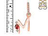 Garnet & White Topaz Alphabet M Pendant GAR-RDA-39.