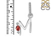 Garnet & White Topaz Alphabet M Pendant GAR-RDA-39.