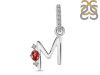 Garnet & White Topaz Alphabet M Pendant GAR-RDA-39.