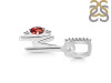 Garnet & White Topaz Alphabet M Pendant GAR-RDA-39.