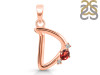 Garnet & White Topaz Alphabet D Pendant GAR-RDA-4.