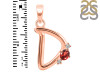 Garnet & White Topaz Alphabet D Pendant GAR-RDA-4.