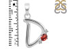 Garnet & White Topaz Alphabet D Pendant GAR-RDA-4.
